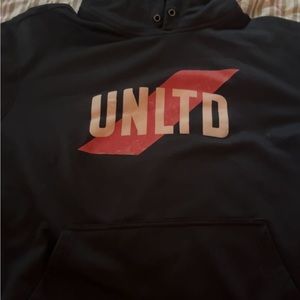 unlimited tennis academy black and red size medium hoodie